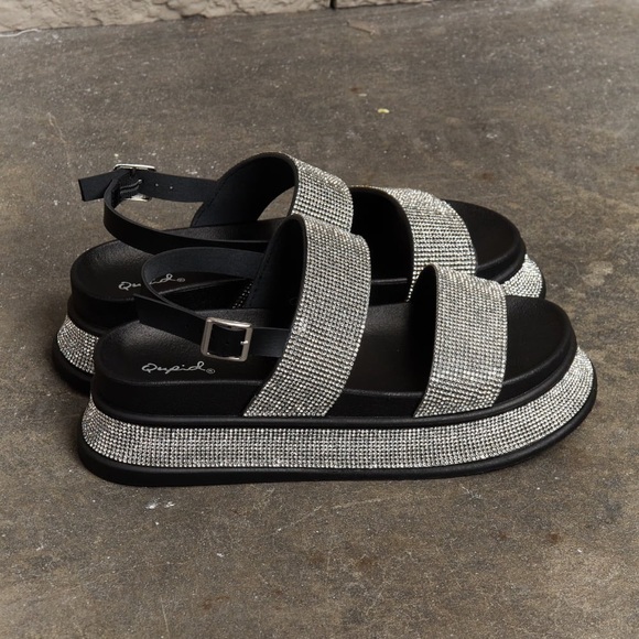 Shine On Platform Rhinestone Slingback Sandal - Picture 7 of 7